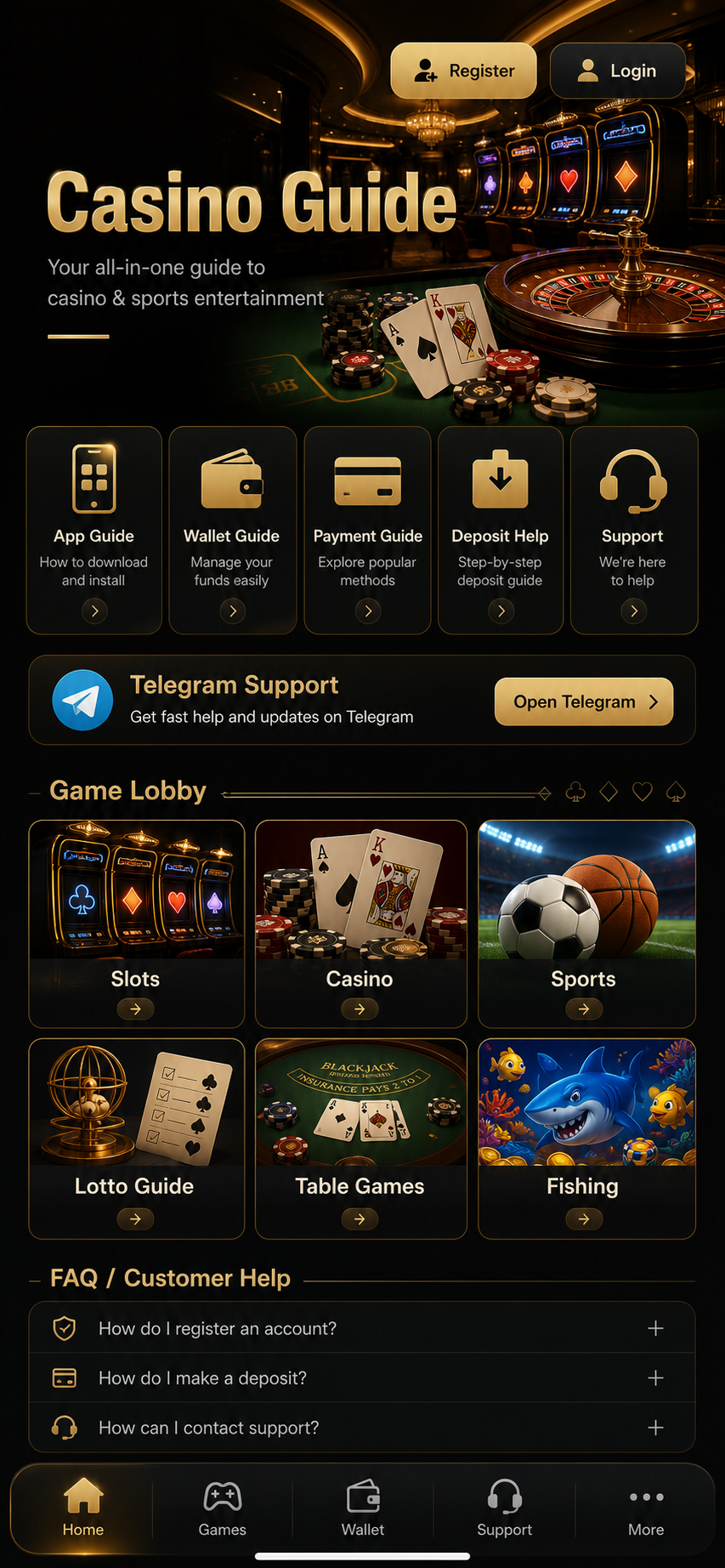 hannonline casino guide visual